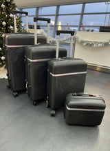 Black 4-piece luggage set