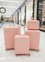 Pink 4-piece luggage set