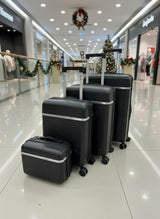Black 4-piece luggage set