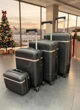 Black 4-piece luggage set