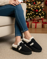 Black Cozy Slippers