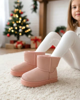 Kids Sparkly Pink Winter Boots