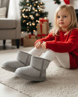 Kids Sparkly Silver Winter Boots