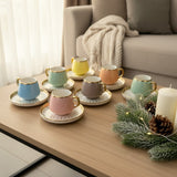 Pastel Coffee Cups Set