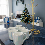 Chrome Baby Blue Cups Set