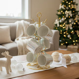 Chrome Baby Blue Cups Set