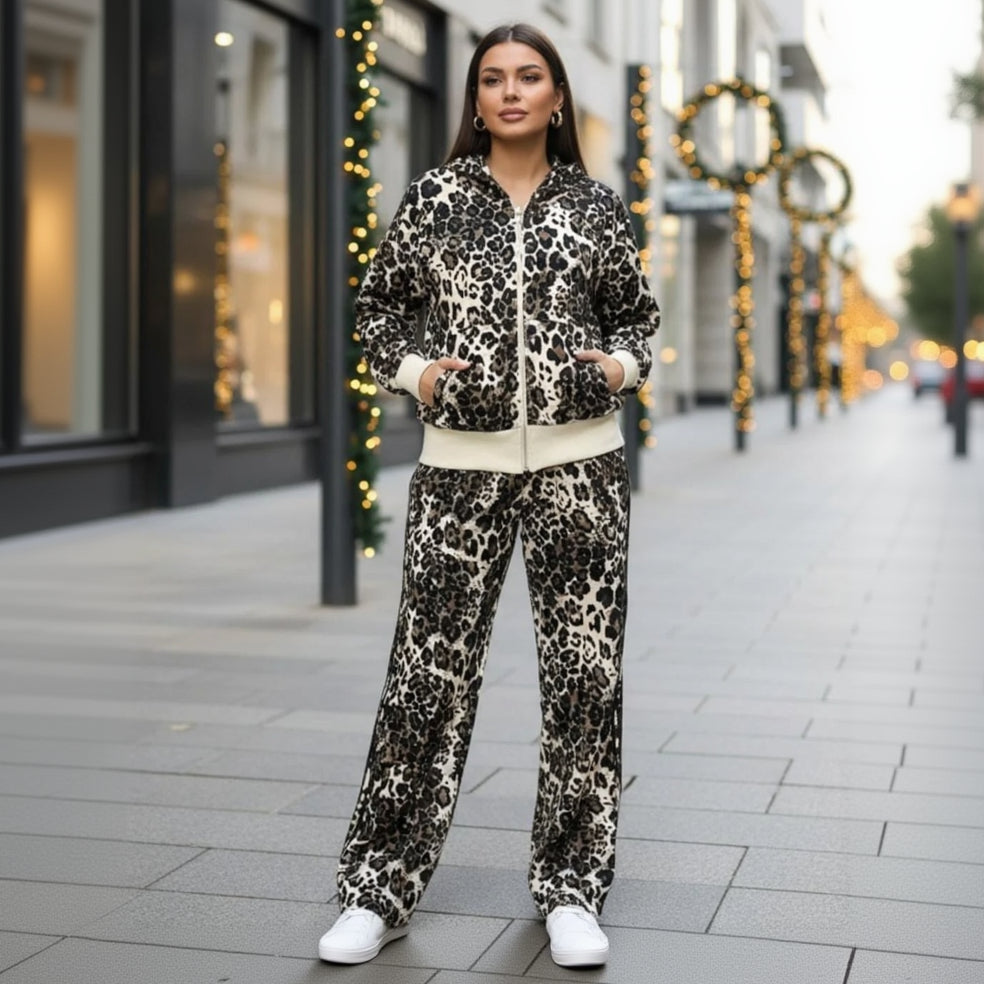 Woman Leopard Print Set