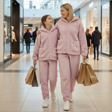 Purple Fleece Hoodie Set