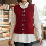 Bordeaux chemise & pullover vest