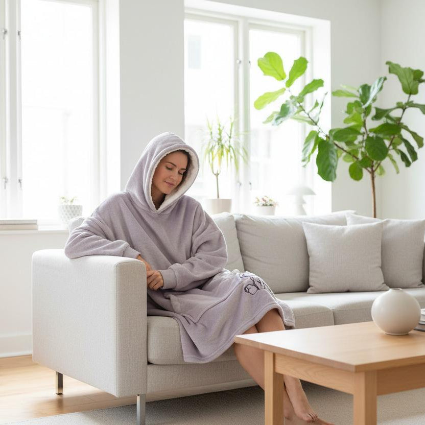 Light Purple Hooded Blanket