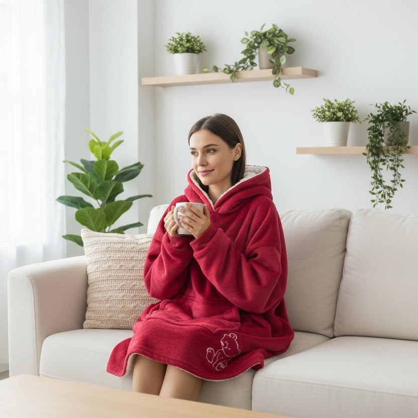 Red Hooded Blanket