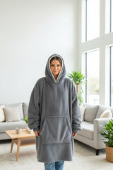 Dark Grey Hooded Blanket