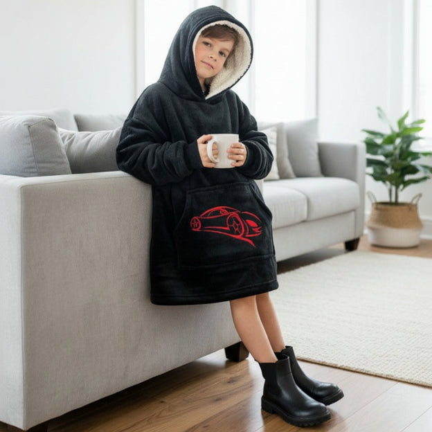Black Car Hooded Blanket