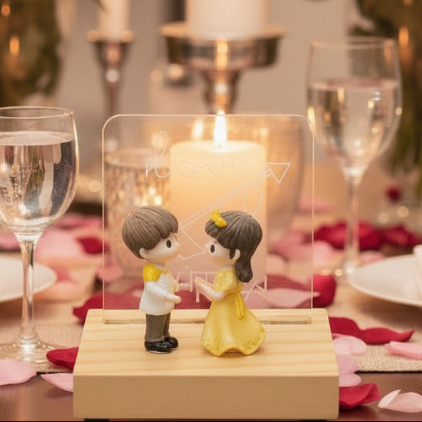 Valentines Cute Couple Stand 10cm