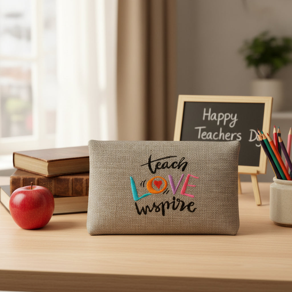 Teach love inspire pouch