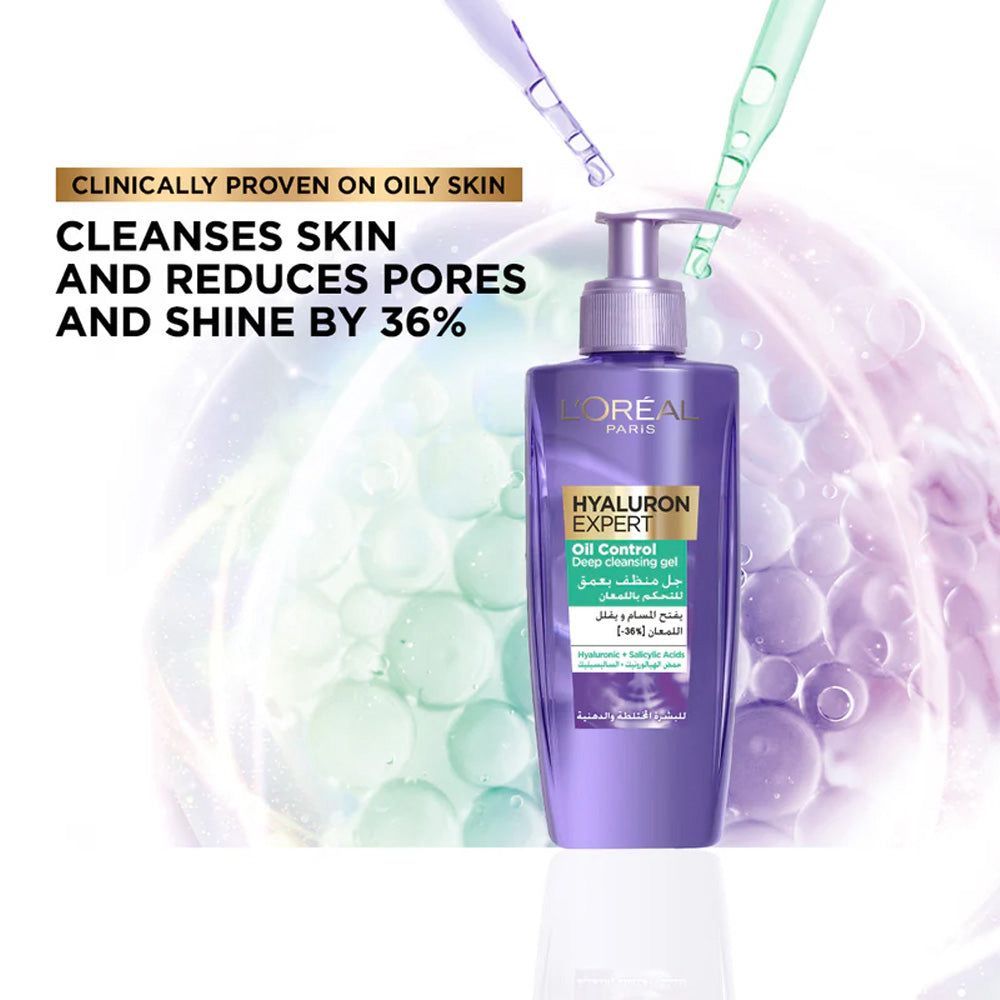Loreal Hyaluron Expert Oil Control Deep Cleansing Gel