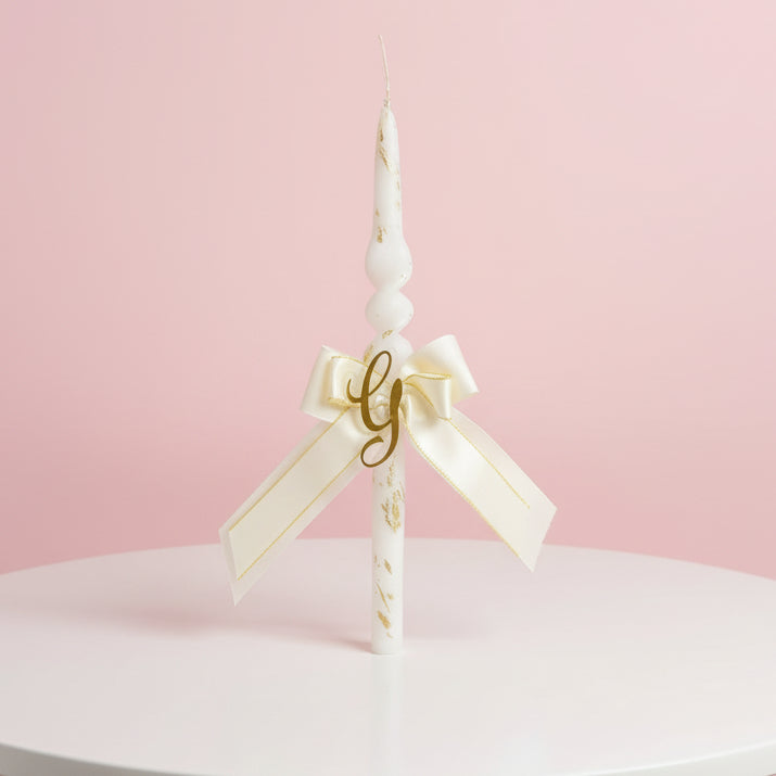 Custom Gold Spiral Candle