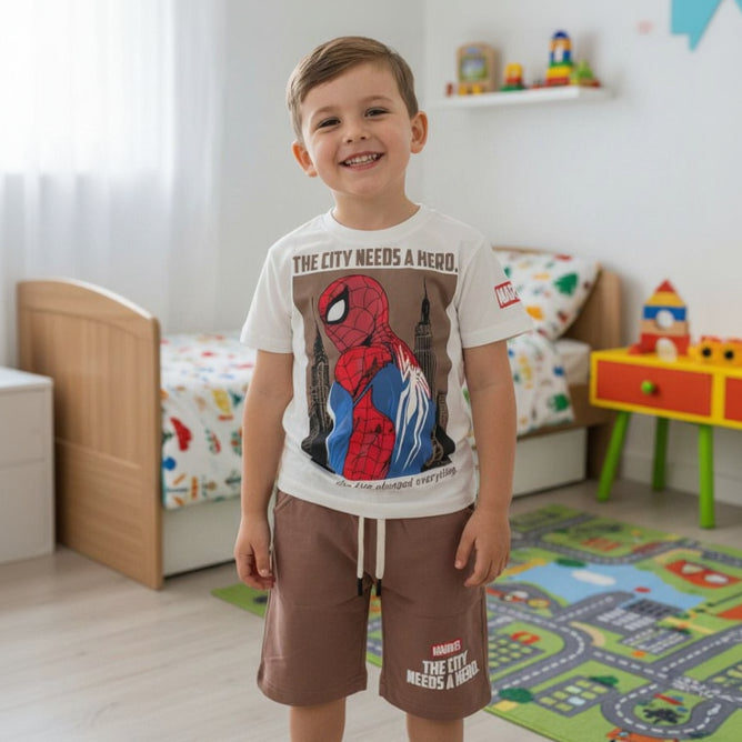Spiderman Shorts Set