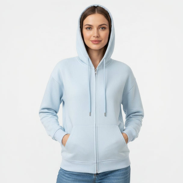 Blue Zip Hoodie