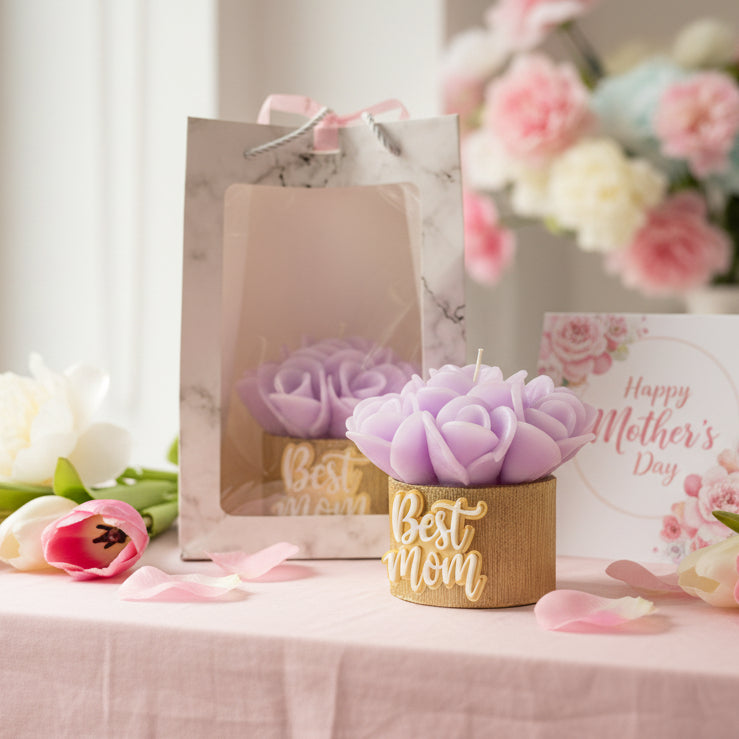 Purple Best Mom Candle