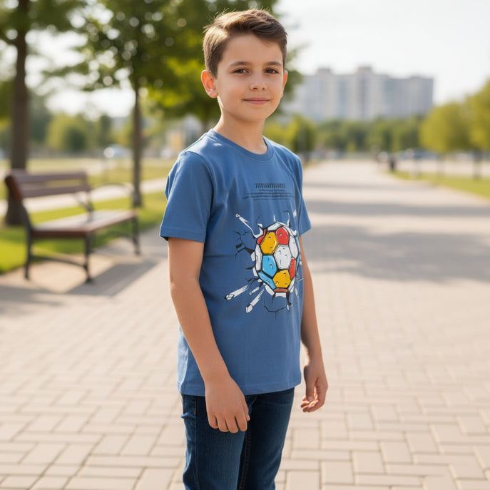 Blue Soccer Burst Tshirt