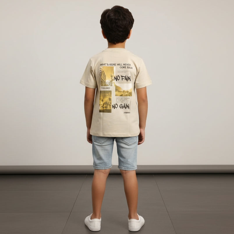 Beige No Pain No Gain Tshirt