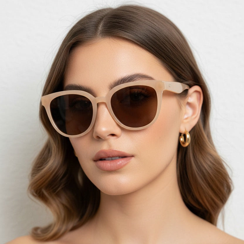 Beige Round Shades