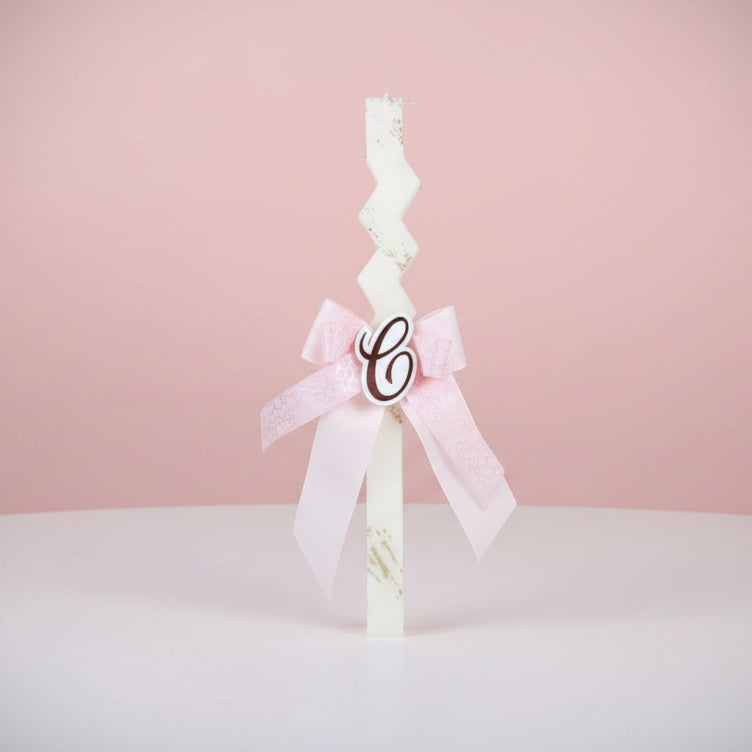 Custom Pink Bow Candle