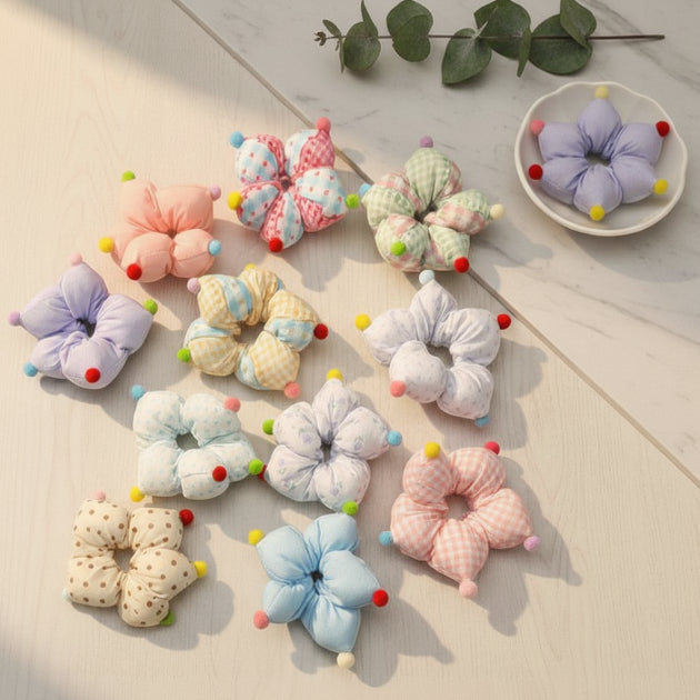 Pom Pom Scrunchies