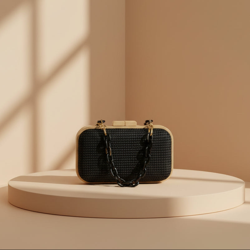 Wicker Clutch Bag