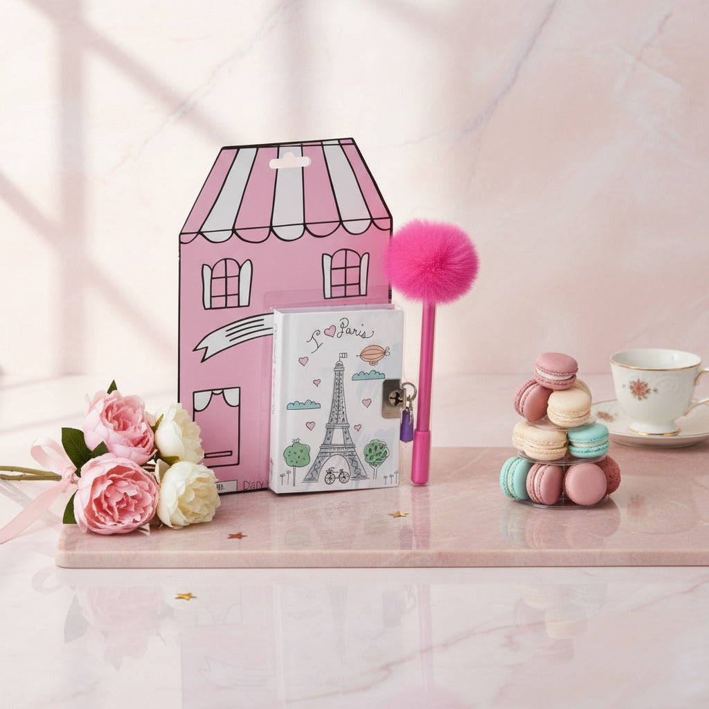 Paris Lock Diary & Pen