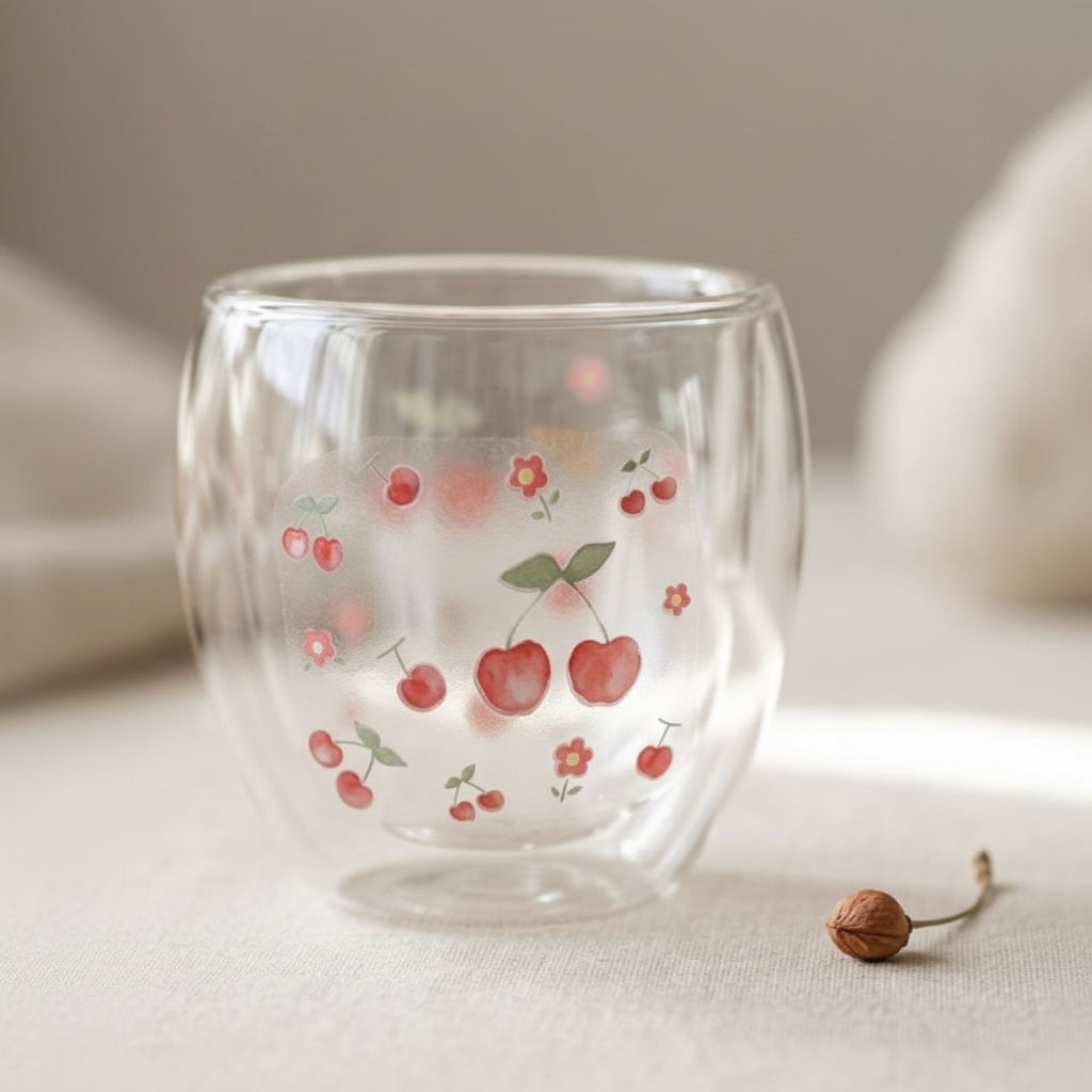 Cherry Glass Cup