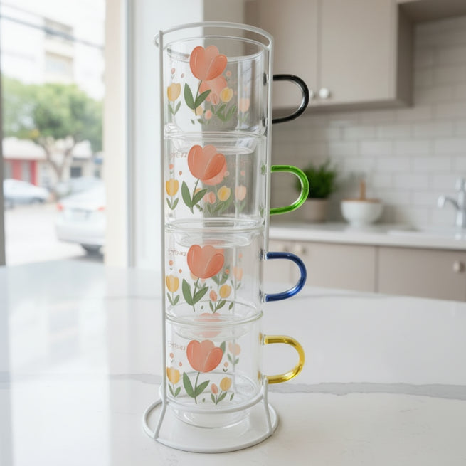 Floral Cup Set