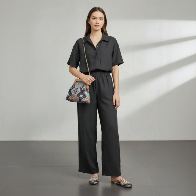 Black Linen Outfit