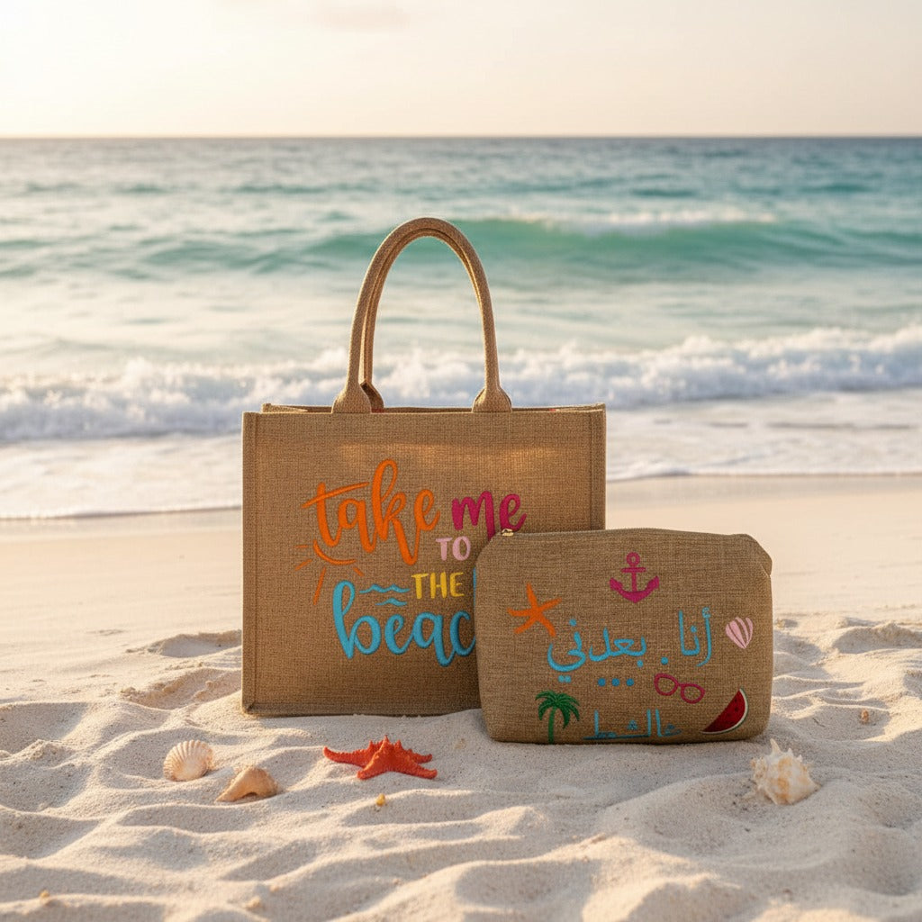 Beach Tote Bag Set