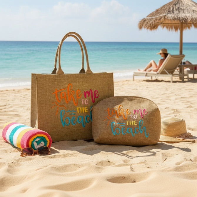 Beach Tote Bag Set