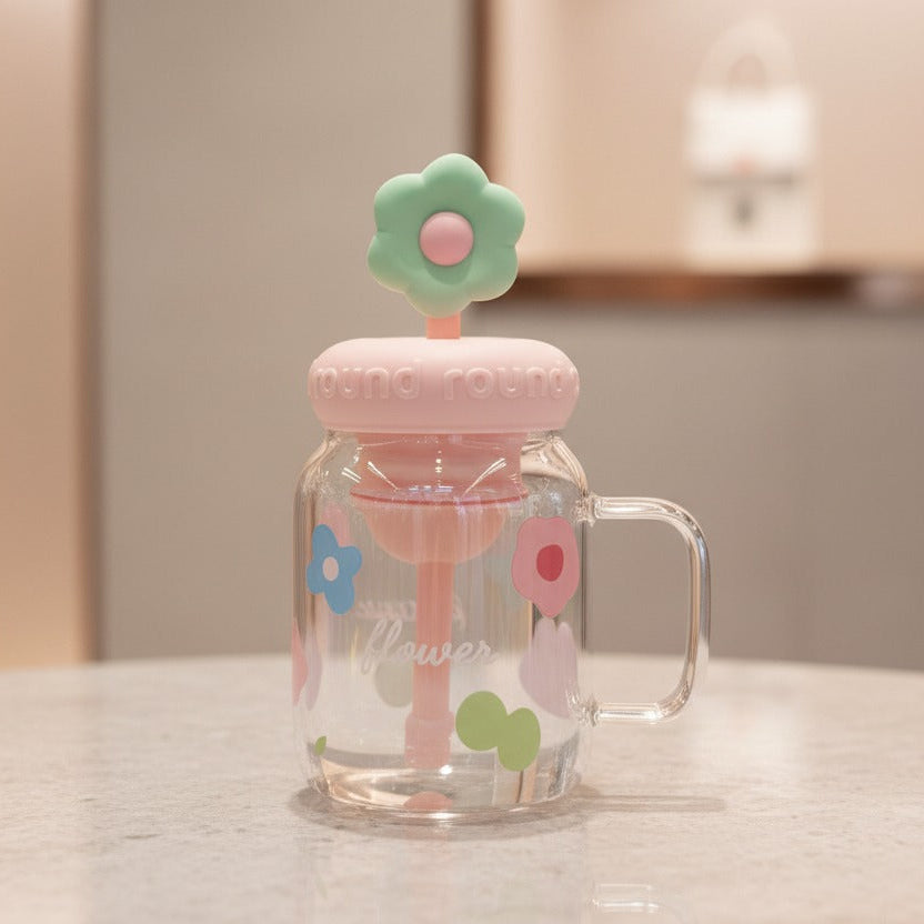 Flower Glass Mug