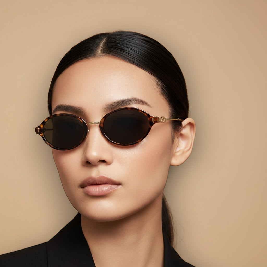 Tortoise Oval Sunglasses