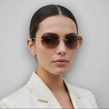 Square Rimless Sunglasses