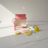 Make up blenders set staged on a marble table