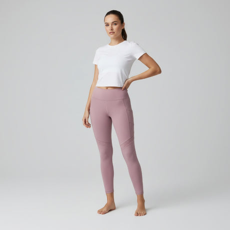 Pink and beige leggings with small pink dumbbells on a light gray background, branded as Jack Gifts.