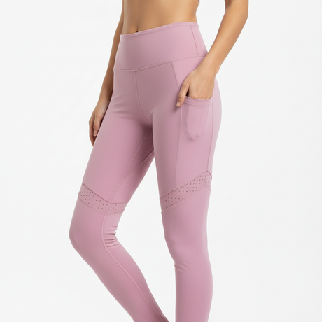 Pink leggings with a plain background