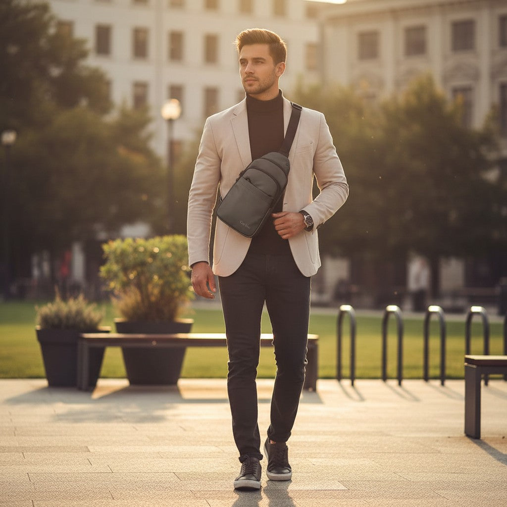 Grey Sling Bag