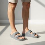 Grey Buckle Slides