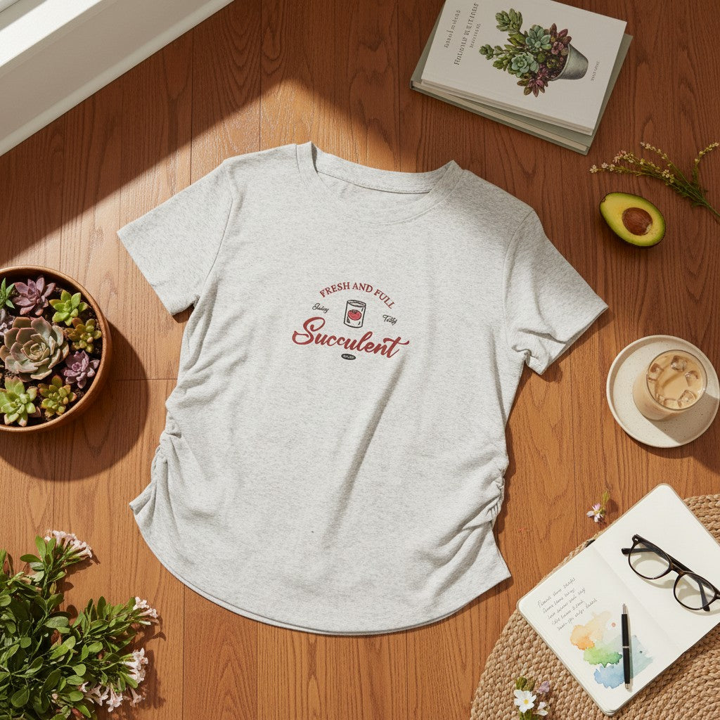 Fresh Succulent Ruched Tshirt
