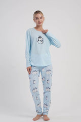 LIght Blue Penguin PJ