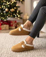 Brown cozy slippers