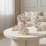 Chrome baby pink cups set