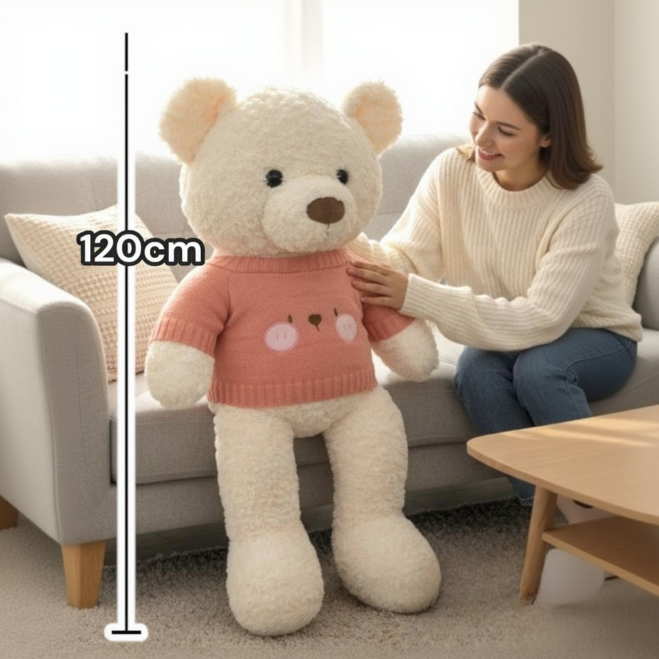 White Sweater Bear 120cm