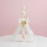 Custom Lace Zigzag Candle